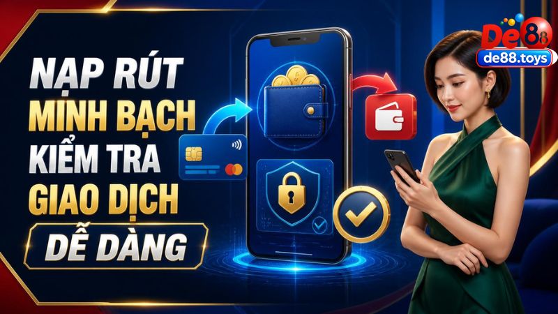 Quy trình nạp rút tiền minh bạch tại DE88