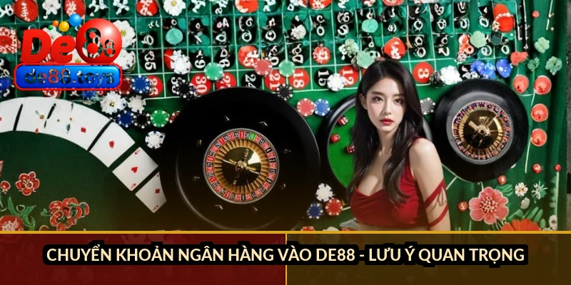 Chuyển khoản ngân hàng vào DE88 - lưu ý quan trọng